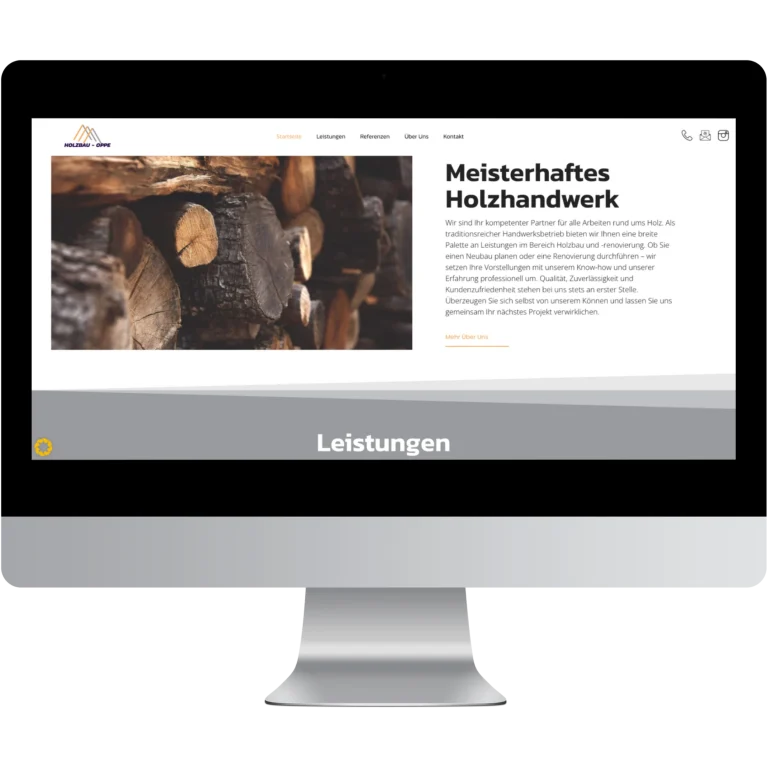 Webdesign Schwandorf Beispiel Holzbau Oppe